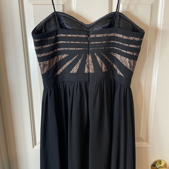 Aidan Mattox Strapless Lace Chiffon Dress - Picture 7 of 10
